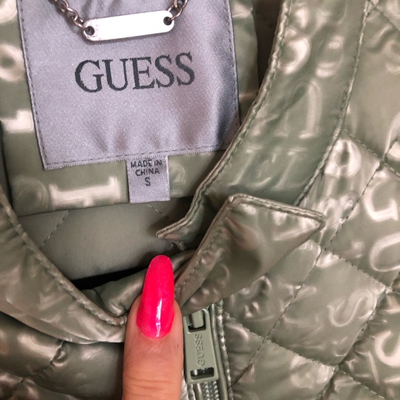 Guess Jackets & Blazers - GUESS Green Quilted Jacket for Women